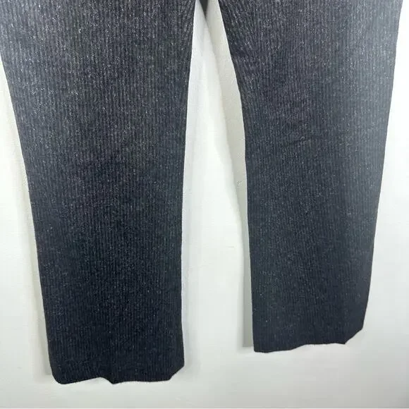 Veronica Beard Size 10 Dark Gray Donegal Tweed Wool Silk Blend Pants Slacks